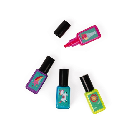 4 MARCADORES FLUORESCENTES DE UNICORNIO