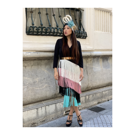 Vestido Flecos Multicolor-998