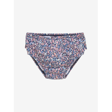 BAÑADOR PAÑAL DE FLORES CON VOLANTES