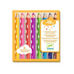 LÁPICES DE COLORES ERGONOMICOS PARA PEQUES 8UN. DJECO