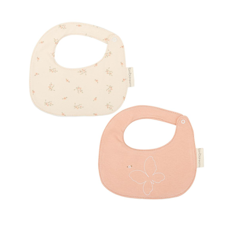 SET 2 BABEROS 19X19 DALIA ROSA