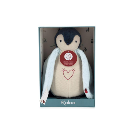 LUZ NOCTURNA PINGUINO DE PELUCHE AZUL