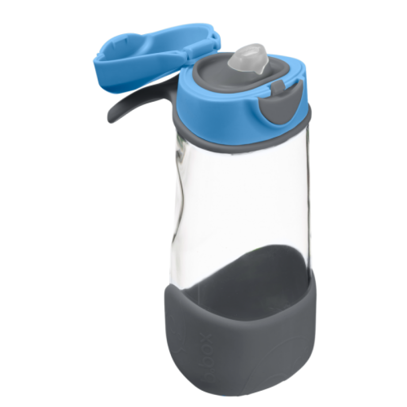 BOTELLA DE TRITÁN CON BOQUILLA Y ASA 450ML B.BOX BLUE SLATE