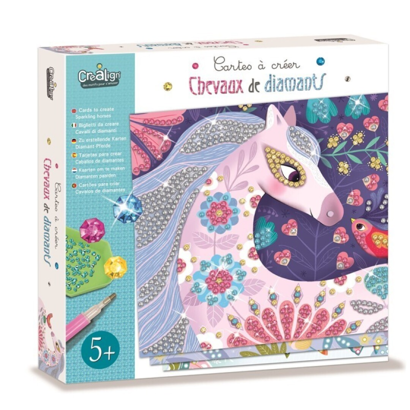 TARJETAS PARA CREAR CON DIAMANTES CABALLOS