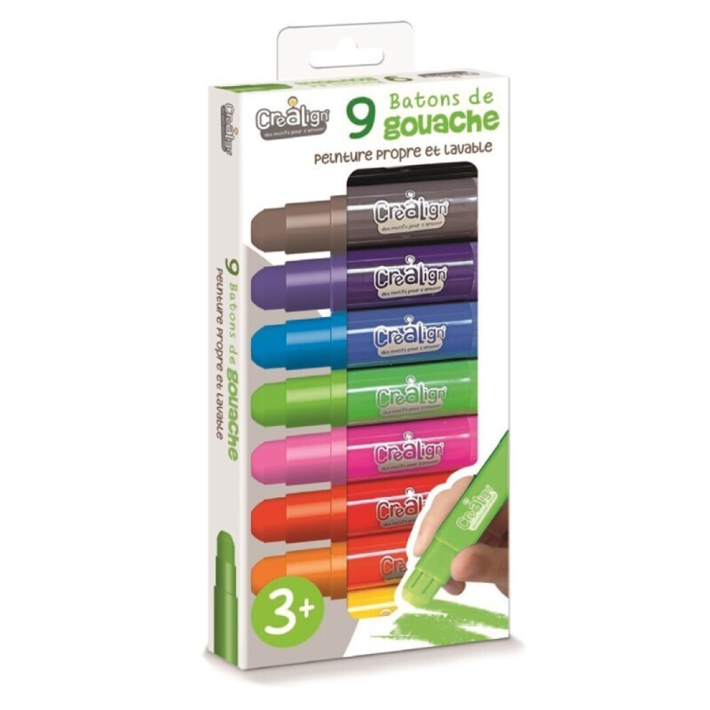 9 LÁPICES DE GOUACHE