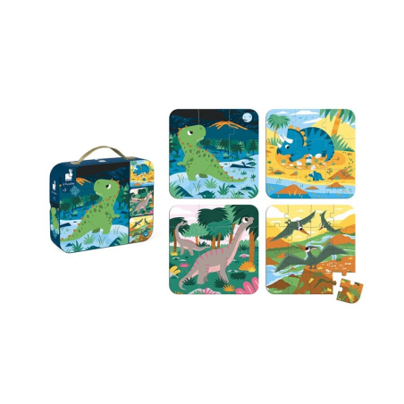 SET 4 PUZZLES EVOLUTIVOS DINOSAURIOS