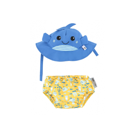BAÑADOR/PAÑAL+GORRO BALLENA UPF