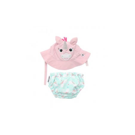BAÑADOR/PAÑAL+GORRO UNICORNIO UPF