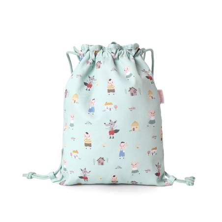 MOCHILA SACO TELA THE THREE LITTLE PIGS