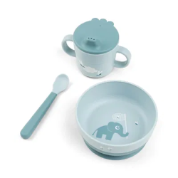 FOODIE MI PRIMERA VAJILLA CON VENTOSA AZUL