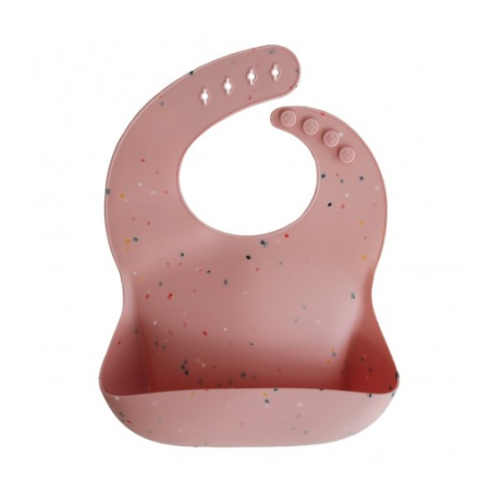 BABERO SILICONA PRINT POWDER PINK CONFETTI