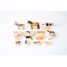 TICKIT CONJUNTO 15 ANIMALES DOMÉSTICOS DE MADERA