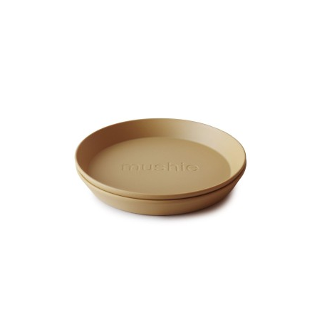 PACK 2 PLATOS REDONDOS SOLID MUSTARD