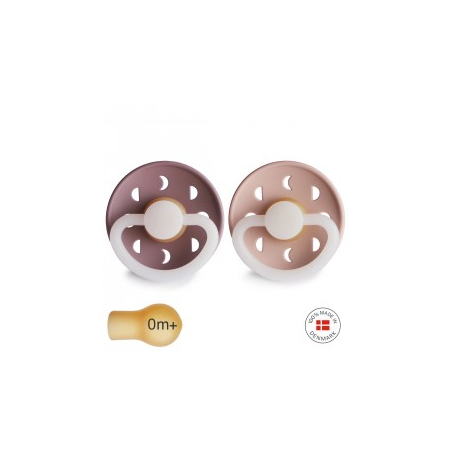 PACK 2 CHUPETES NIGHT LATEX MOON PHASE TW.MAUVE/BLUSH 0+