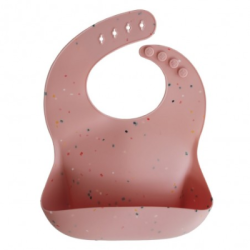 BABERO SILICONA PRINT POWDER PINK CONFETTI