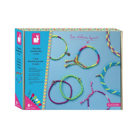 7 PULSERAS BRASILEÑAS FLUORESCENTES PARA CREAR