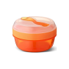 CAJA DE ALMUERZO CON TAPA REFRIGERANTE NÍCE CUP NARANJA