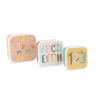 3 CAJAS DE ALMUERZO FUNNY LETTERS