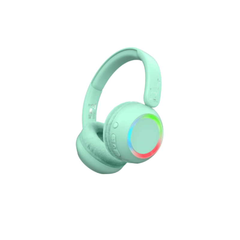 AURICULARES CON LUZ AMBIENTAL VERDE MENTA