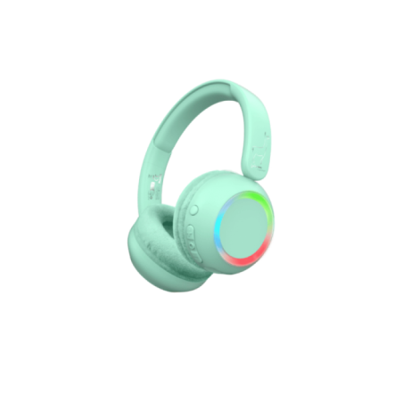 AURICULARES CON LUZ AMBIENTAL VERDE MENTA