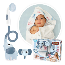 SET BAÑO DUCHA ELEFANTE Y CAPA AZUL YOOK