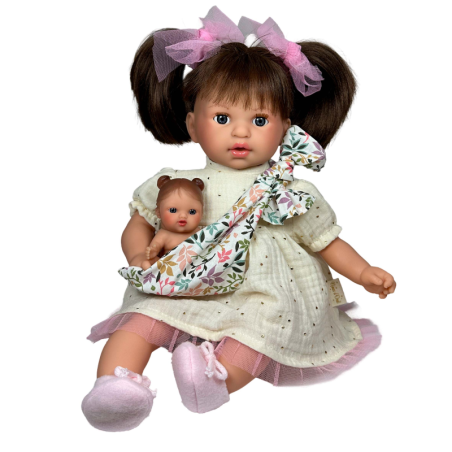 MUÑECA ALEX CON BEBÉ CREAM NINES D´ONIL