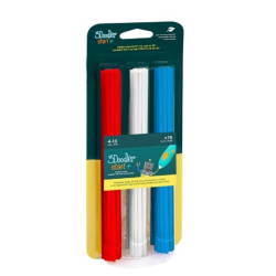 3 DOODLER START+  RECAMBIOS 75 FILAMENTOS ROJO - BLANCO - AZUL