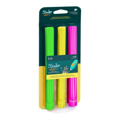 3 DOODLER START+  RECAMBIOS 75 FILAMENTOS FLUORESCENTES